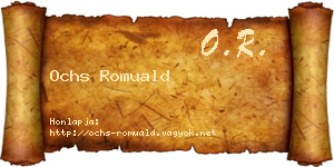 Ochs Romuald névjegykártya